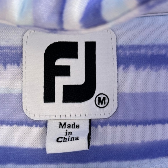 Ladies Footjoy L/S Watercolor Pullover Hoodie Striped Purple Lilac Medium‎ FJ - Picture 5 of 12